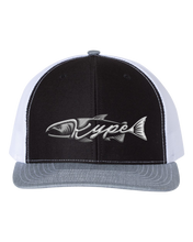 Load image into Gallery viewer, Snapback Trucker - Black/White/Heather Grey - Kype Gear
