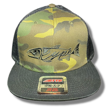 Load image into Gallery viewer, Snapback Trucker Flatbrim - Green Camo/Black Black - Kype Gear
