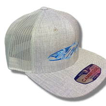 Load image into Gallery viewer, Snapback Trucker Flatbrim - Grey/Ocean Blue - Kype Gear
