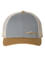 Load image into Gallery viewer, Snapback Trucker - Heather Grey/Birch/Amber Gold - Kype Gear
