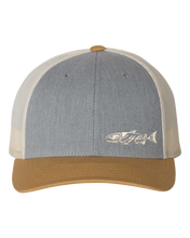 Load image into Gallery viewer, Snapback Trucker - Heather Grey/Birch/Amber Gold - Kype Gear
