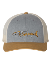 Load image into Gallery viewer, Snapback Trucker - Heather Grey/Birch/Amber Gold - Kype Gear
