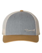 Load image into Gallery viewer, Snapback Trucker - Heather Grey/Birch/Amber Gold - Kype Gear
