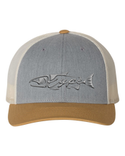 Load image into Gallery viewer, Snapback Trucker - Heather Grey/Birch/Amber Gold - Kype Gear
