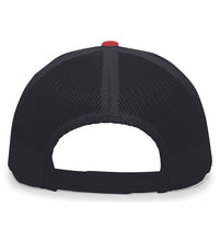 Load image into Gallery viewer, Snapback Trucker - Heather Grey/Charcoal/Varsity Red Patch - Kype Gear
